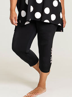 Gozzip Black MONICA - Sorte leggings med hvidt print