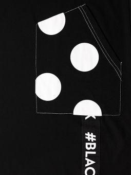 Gozzip Black GABRIELA - Sort jersey tunika med hvidt print
