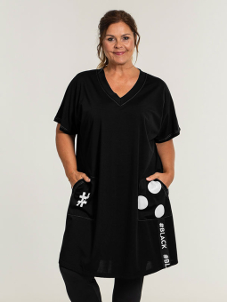 RONJA - Lang sort jersey tunika