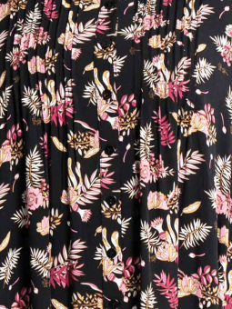 Gozzip JOHANNE - Skjorte tunika med lilla blomster