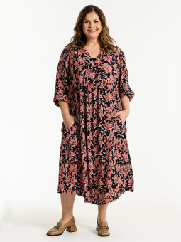 BETH - Bordeaux bluse med blomsterprint