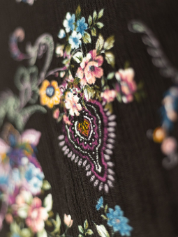 Gozzip ELISA - Sort bluse med smukt blomsterprint