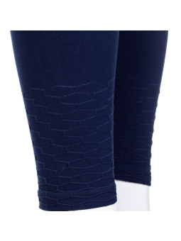 Gozzip Marineblå leggings med flot mønster ved ben og talje