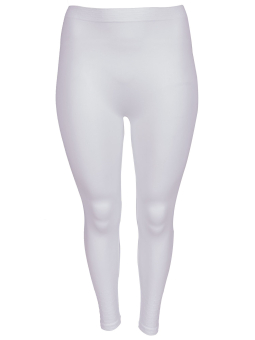 Gozzip Hvide leggings med flot mønster ved ben og talje
