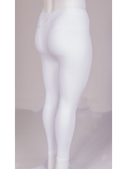 Gozzip Hvide leggings med flot mønster ved ben og talje
