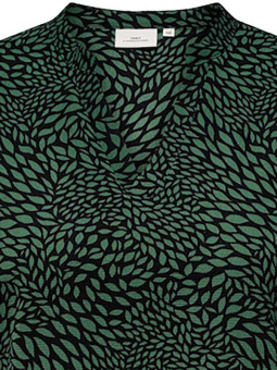 Only Carmakoma LUX CELI - Sort tunika med grøn print