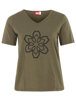 Aprico Sport Armygrøn trænings t-shirt med print