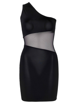 Leg Avenue Stram kjole med gennemsigtige detaljer