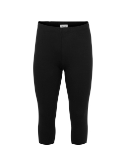 Zizzi Sorte basis 3/4 viskose leggings i viskose jersey