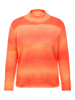 Only Carmakoma LIVA - Orange meleret strik trøje