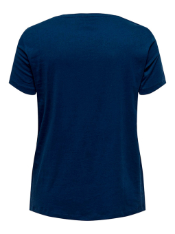 Only Carmakoma BELLANA - Navy T-shirt med girafprint