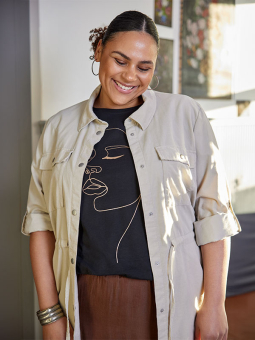 CARAIME - Plus Size Skjorte fra Only Carmakoma