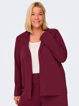 Only Carmakoma SANIA - Bordeaux habit jakke i blød jersey