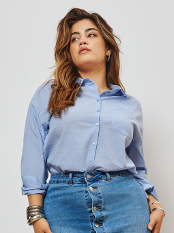 CARNEW - Plus Size Skjorte fra Only Carmakoma