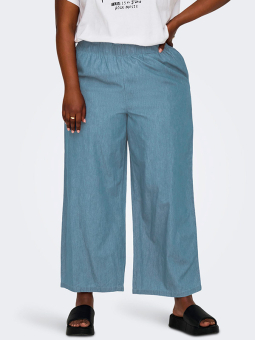 ANNA - Lyseblå strækbar højtaljet jeans