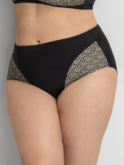 Plaisir Maxi - Sort bikini trusse med print