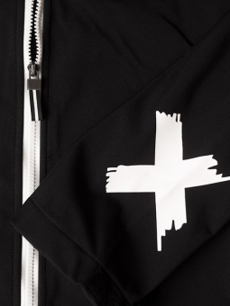 Studio LOTTE - Sort softshell jakke med hvide kryds