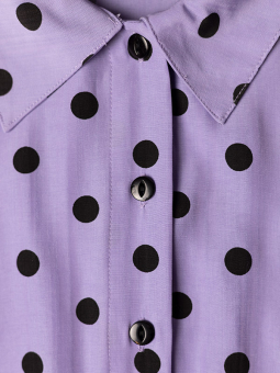 Studio LISE - Lilla kjole med knapper og fine sorte prikker