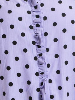 Studio EMELIE - Lilla skjorte med krøs og sorte prikker