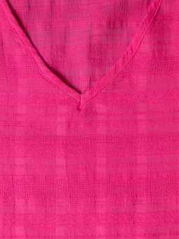 Studio FILIPPA - Pink bomulds kjole med fin struktur