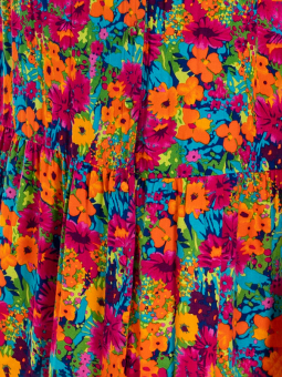 Studio NADINE - Lang viskose kjole med blomsterprint