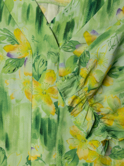 Studio ELMA - Grøn viskose tunika med blomster print