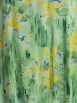 Studio ACHENA - Grøn viskose bluse med blomster print