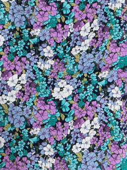 Studio GRO - Sort bluse med blomsterprint