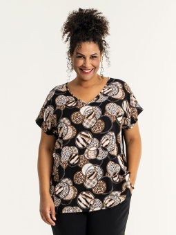 ADDA - Hvid bluse med print