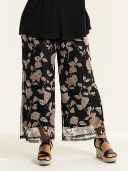 Studio JAKOBINE - Sorte bukser med blomsterprint