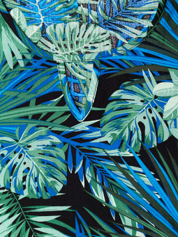 Studio ELVIRA - Blå viskose bluse med palme print