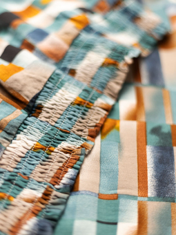 Studio PAMELA - Bluse i farverigt grafisk print
