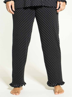 Studio TULLE - Sorte pyjamasbukser med hvide prikker