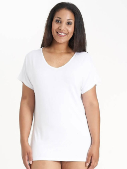 Sandgaard AMSTERDAM - Hvid basis t-shirt i viskose jersey
