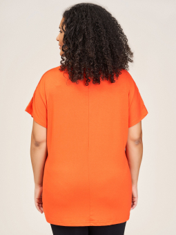 Sandgaard AMSTERDAM - Orange basis t-shirt i viskose jersey