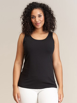 NEW YORK - Sort basis top i stretch materiale
