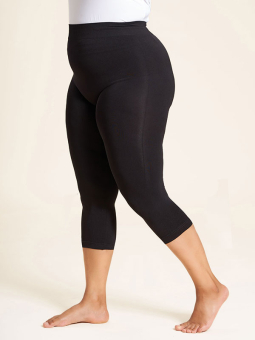 Sorte basis 3/4 viskose leggings