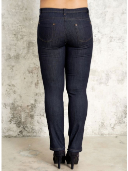 Studio Ashley - Mørkeblå denim jeans med kort benlængde