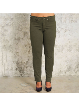 Ashley - Army grønne twill bukser med kort benlængde