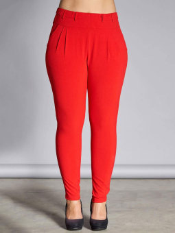 Studio Klassiske røde bukser med rummelig facon