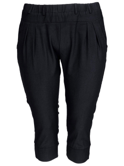 Studio Klassiske sorte capri bukser med rummelig facon