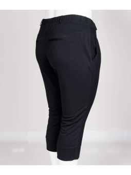 Studio Klassiske sorte capri bukser med rummelig facon
