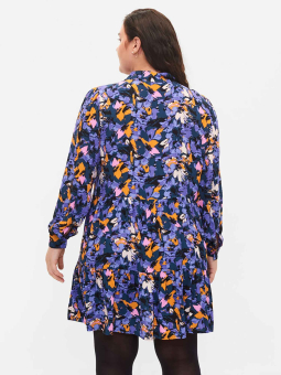 Zizzi Lilla viskose tunika med blomster print