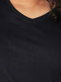 Zhenzi ALBERTA - Sort T-shirt i økologisk bomuld