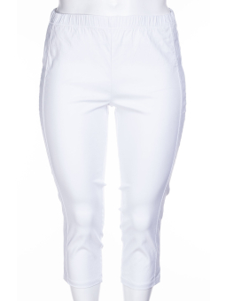 Zhenzi Hvid twist bengalin capri med frontskæring