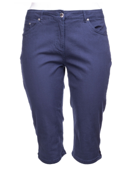 Zhenzi Marineblå capri jeans med høj talje