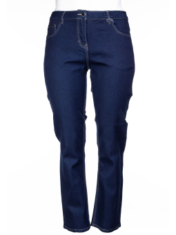 Zhenzi Step jeans i mørkeblå denim med lang benlængde