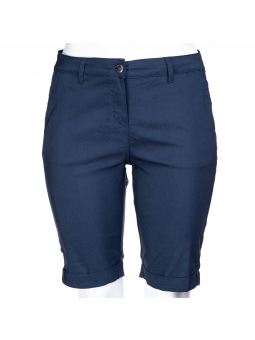Zhenzi STEP - Marineblå shorts i bengalin kvalitet