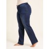 Carmen - Mørkeblå jeans med rund pasform, lige ben og kort benlængde fra Studio