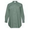 KC LONE - Grøn storskjorte med afrundet bund og ekstra fin manchet fra Kaffe Curve